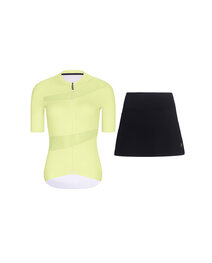 RIVANELLE maillot corto y falda - GLAMOR - negro/amarillo